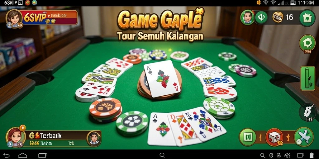 Tampilan gameplay Gaple yang menarik dan interaktif.