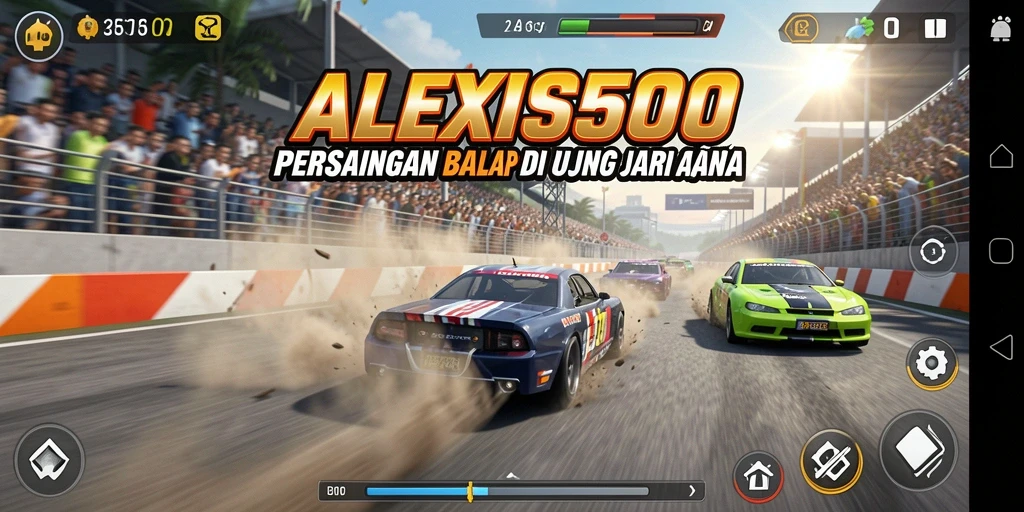 Gameplay ALEXIS500 dengan balapan yang seru dan grafis menakjubkan.