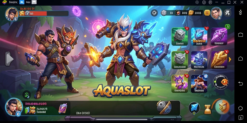 Tampilan interaktif dalam aplikasi AQUASLOT yang memudahkan pengaturan game.