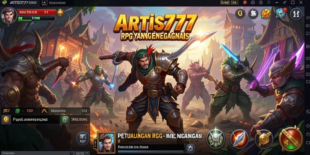 Tampilan gameplay seru dalam ARTIS777 dengan karakter yang kuat.