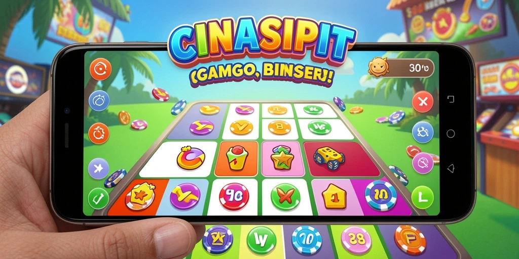 Tampilan gameplay seru dari CINASIPIT dengan keceriaan Bingo.