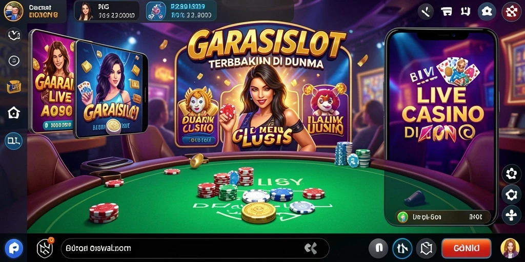 Tampilan menarik dari gameplay Live Casino di GARASISLOT.
