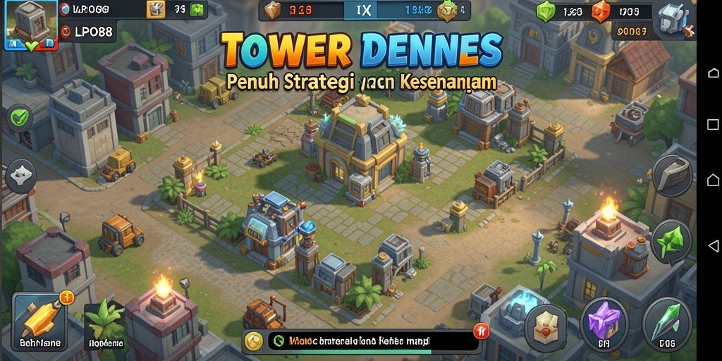 Tampilan gameplay LPO88 yang seru dalam mode Tower Defense.