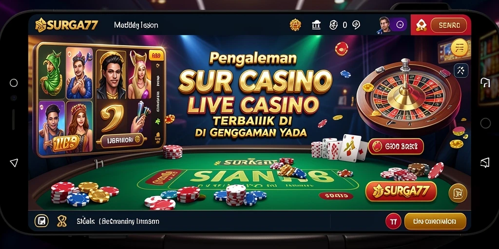 Gameplay seru SURGA77 dengan dealer langsung dan taruhan nyata.